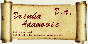 Drinka Adamović vizit kartica